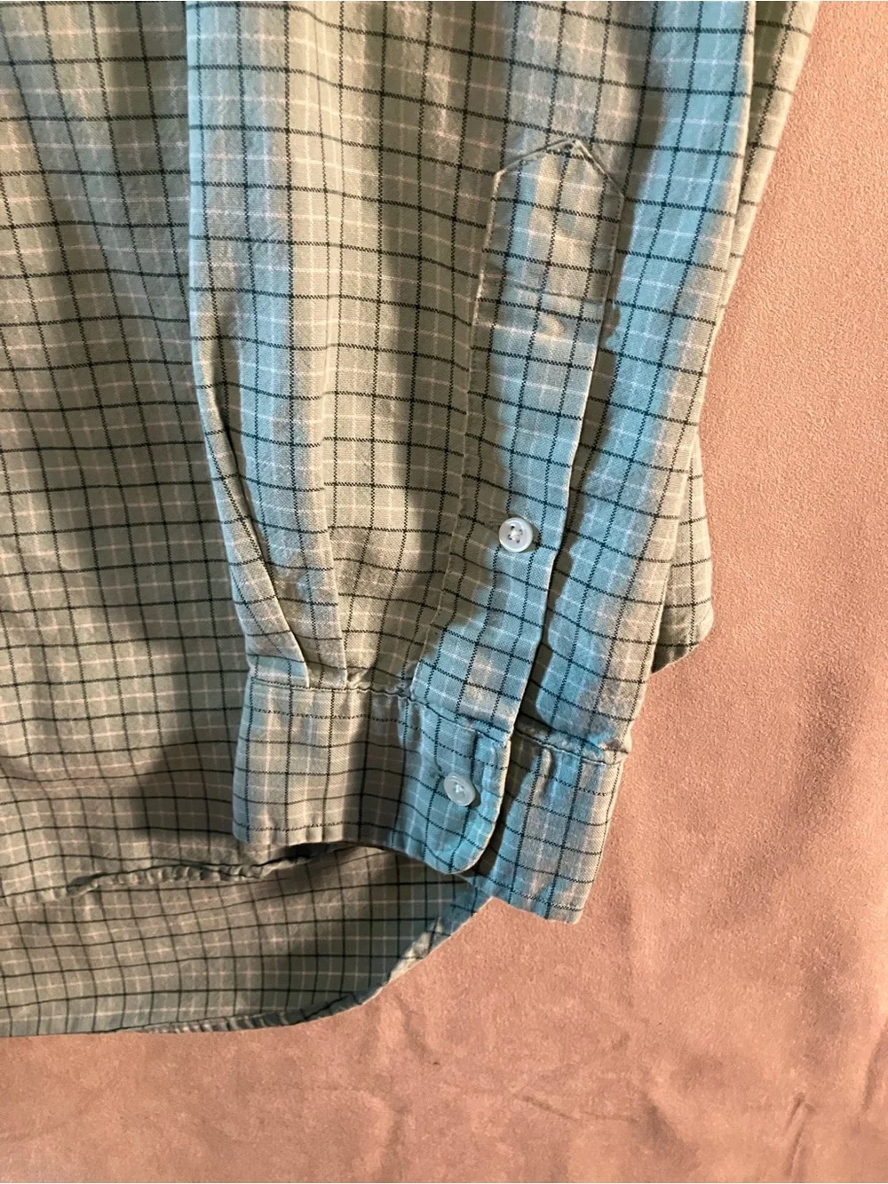 Polo Ralph Lauren Mens L Shirt Classic Fit Button Mint Green Plaid Flesh Pony